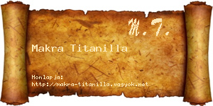 Makra Titanilla névjegykártya